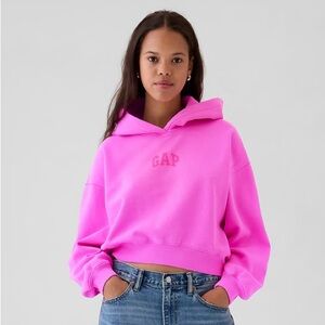 GAP VintageSoft Crop Logo Hoodie